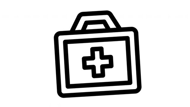 first aid kit minimalist stroke animation