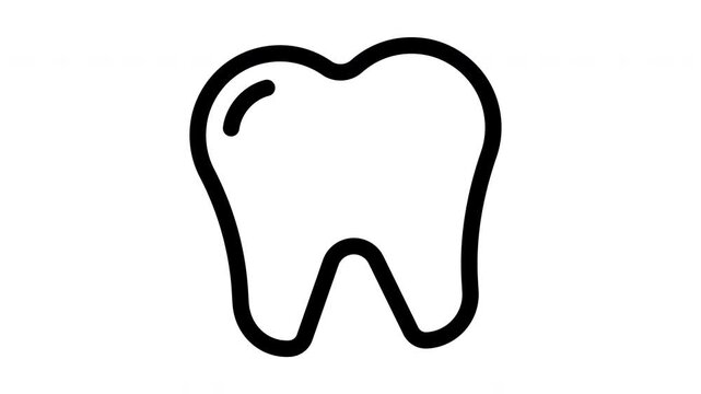 tooth minimalist stroke animation