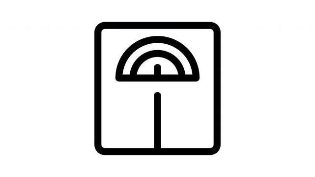 weight scale minimalist stroke animation