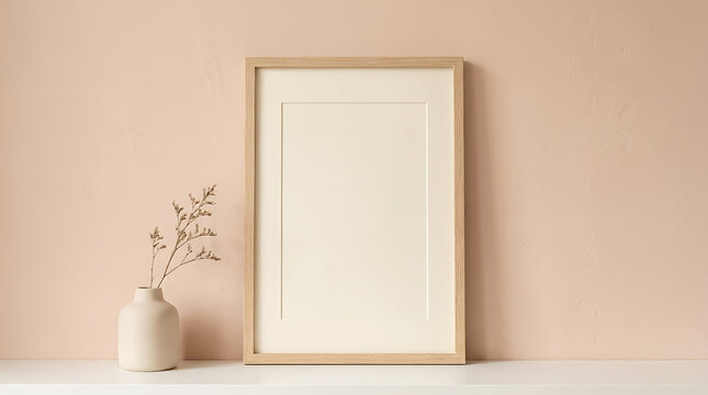 Empty Picture Frame and Small Vase.