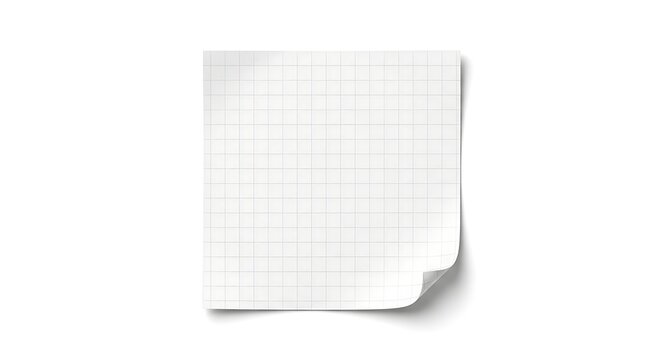 White paper sheet with grid lines.