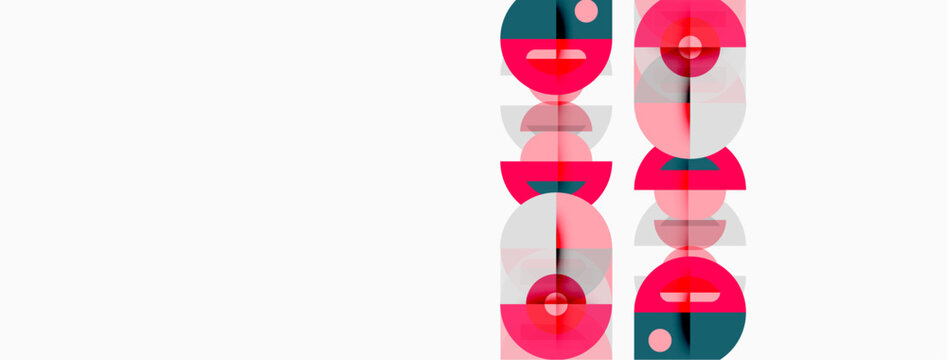 Abstract graphic design features repeating Dt patterns. Teal, pink, white colors create modern aesthetic. Minimalist composition, clean lines present.