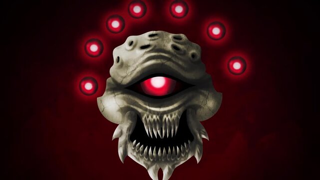 death tyrant undead beholder skull with eyes rpg monster