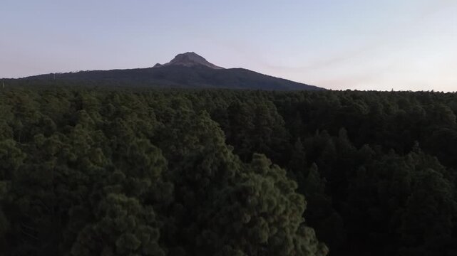 La Malinche al atrdecer desde las faldas