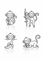 Obraz premium Playful Poses: A Trio of Tiny Terrors in Whimsical Wonder