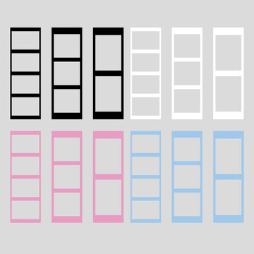 simple basic photostrip design template empty blank