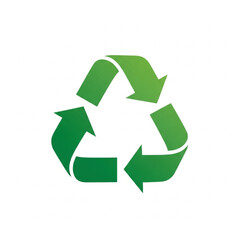Obraz premium Green Recycling Symbol Arrows Circle Logo.