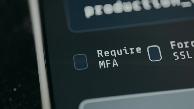 User enables the Multi-factor Authentication, MFA setting for enhanced security