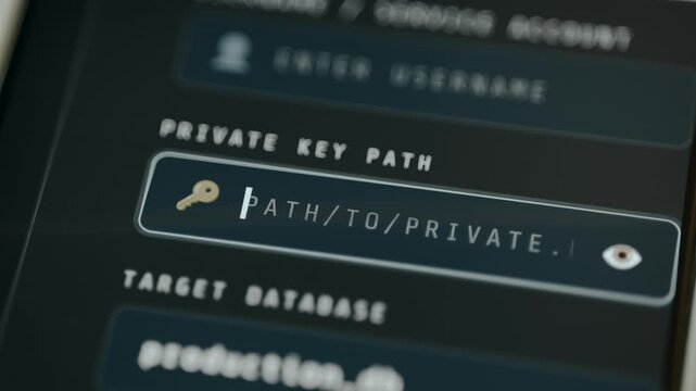 Private Key Path, a field asking for the file location of a private cryptographic key