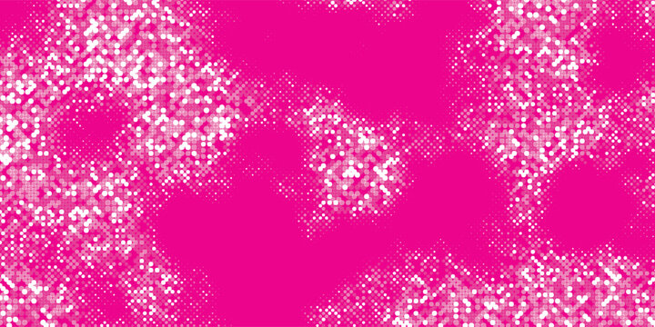 Futuristic pink backgrounds created by heart shapes design, glowing heart elements with digital gradient style, dynamic background design