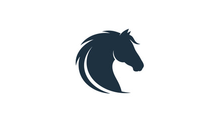 Black Horse Head Silhouette Profile. © Ramadan