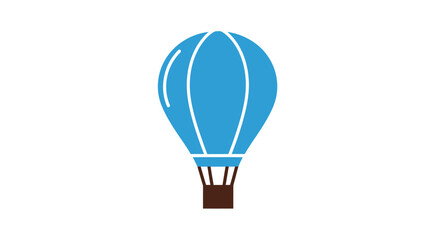 Blue Hot Air Balloon Illustration. © Bani