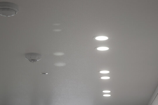 It's a white ceiling with lights.