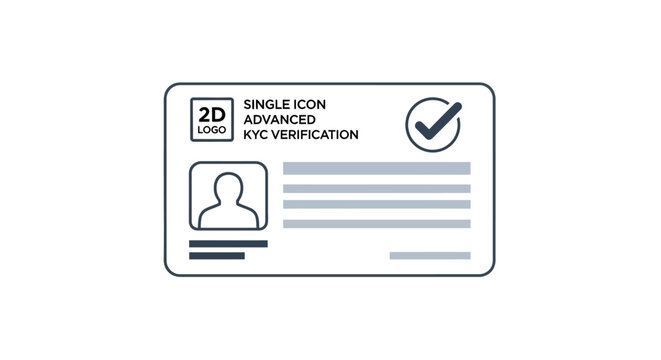 Advanced verification identification card icon.