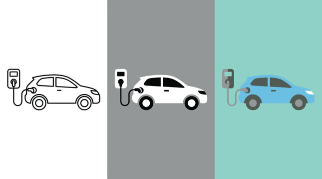 Electric Cars Charging at Station