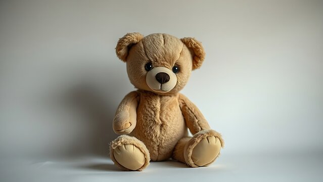 extent. A worn teddy bear with torn seams and exposed stuffing, isolated on a simple background. wildlife magazines, conservation campaigns, designed for eco-tourism storytelling.