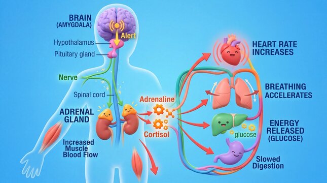 The Human Body's Stress Response Unraveling Physiological Changes and Nervous System Activation in Fight or Flight Mode