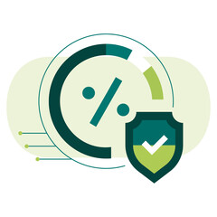 Obraz premium Confidence Score Icon, Probability Assessment and Model Reliability Indicator for AI Predictions, Supporting Trust Evaluation and Decision Making Accuracy