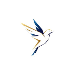 Obraz premium Stylized Bird Illustration in Flight Motion.