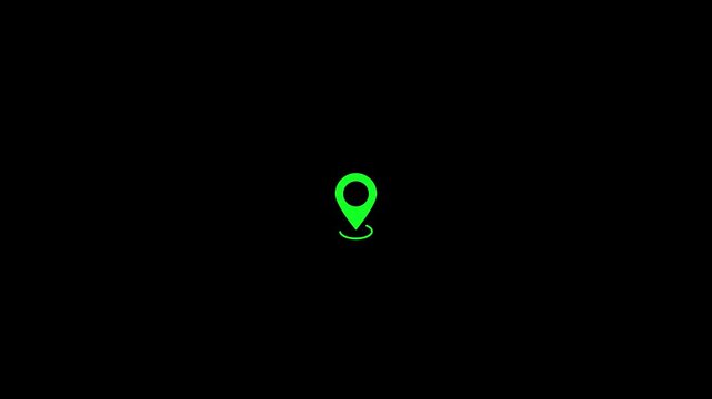 Map pointer icon set with pin symbols for navigation and location markers. Pin symbol Indicates the location of the GPS map.