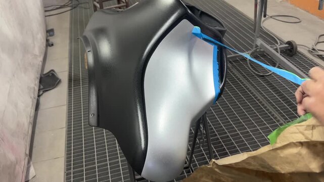 unsticking stencils out of custom painted motorcycle details