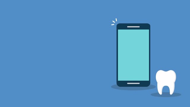 Dental mobile app appointment booking healthcare insurance protection calendar interface animation