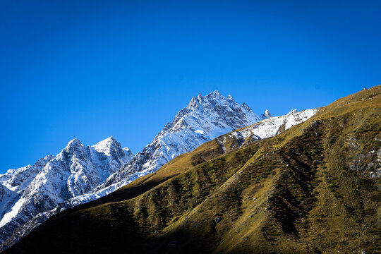 Majestic Snow-Capped Himalayan Peaks of Mana