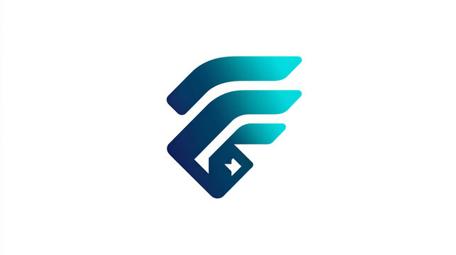 Financial Technology with letter F curved growth arrow technology Analysis logo vector design concept. Letter f logotype symbol for digital finance, ui, technology, investment, business, corporate.