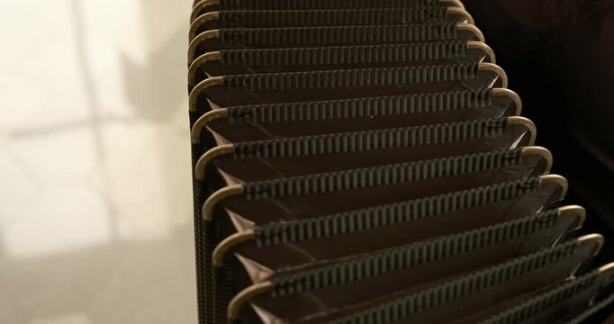 Cinematic close-up of an accordion being played, focusing  moving the bellows. Ideal for music education,  cultural projects, and creative content