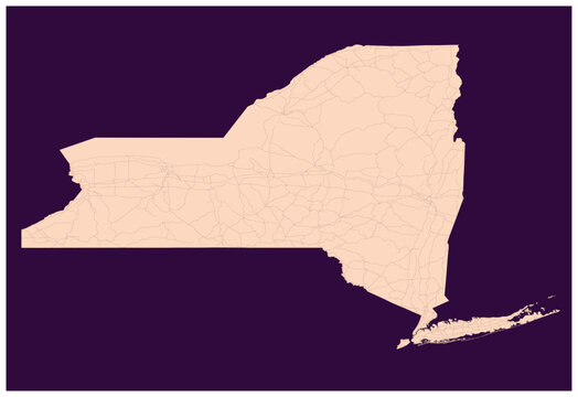Road Map of New York State