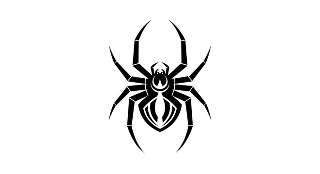 Black widow spider icon silhouette.
