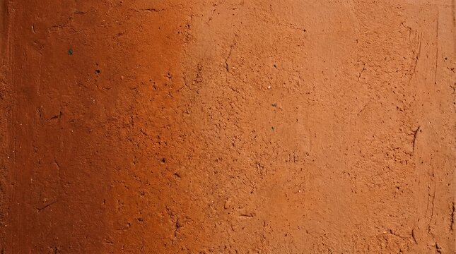 Red clay soil texture background with organic earthy details. Natural terracotta mud surface for construction, agriculture, pottery, and rustic mediterranean architectural design.