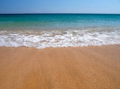 Panoramic view of the incredible beauty of Lia beach on the island of Mykonos, Greece.