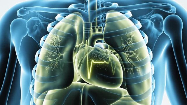 Anatomical illustration of human internal organs