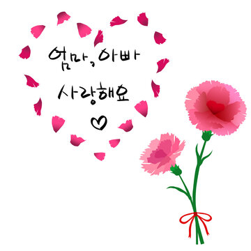 어버이날 카네이션과 감사인사