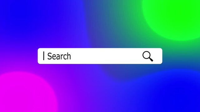 Modern Search Bar UI Animation on Colorful Gradient Background | Clean Minimal Interface 4K Loop