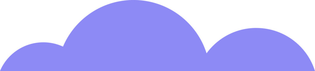 Fototapeta premium Abstract purple cloud graphic element. Modern colorful geometric shapes vector collection