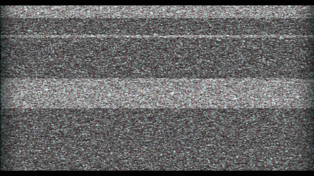 Television turn on and off, glitch noise static television VFX. footage, error tv, visual video effects stripes background