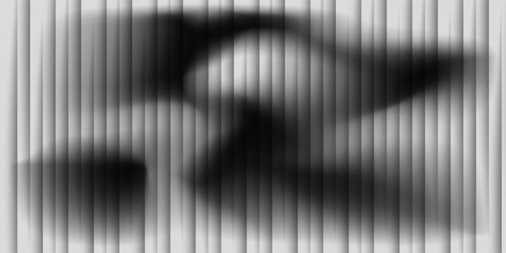 Digital halftone transition effect with vertical stripes on white vector illustration