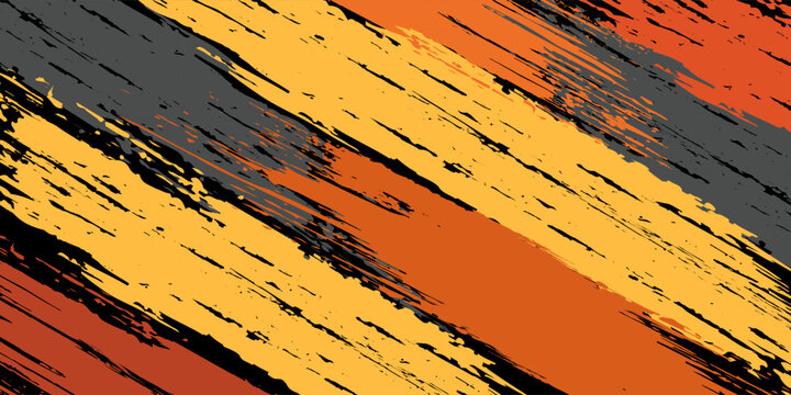 Sublimation jersey design vector brush modern grunge camouflage background paint splash splashes bold stripes brush orange stripes abstract. eps 10
