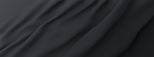 Fototapeta premium Grey wavy fabric background. Wrinkled cloth texture
