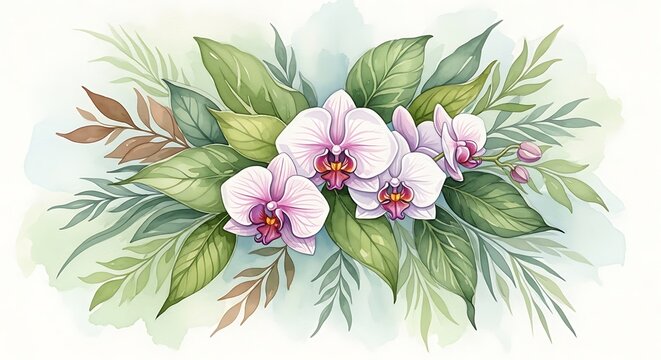Colorful flowers floral Clipart, high quality resolution,