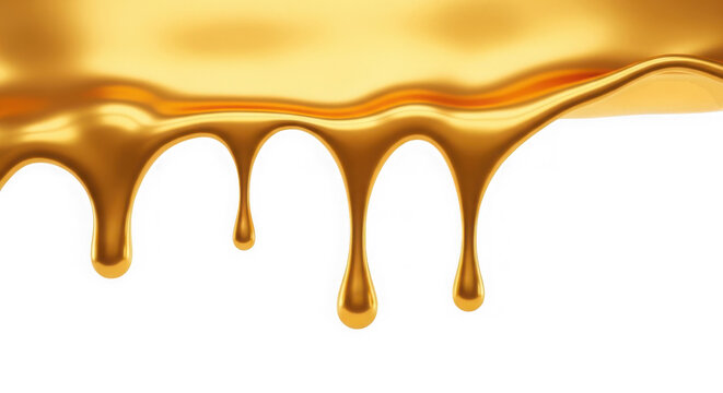 Golden honey drips with sweetener, delicious as isolated element
