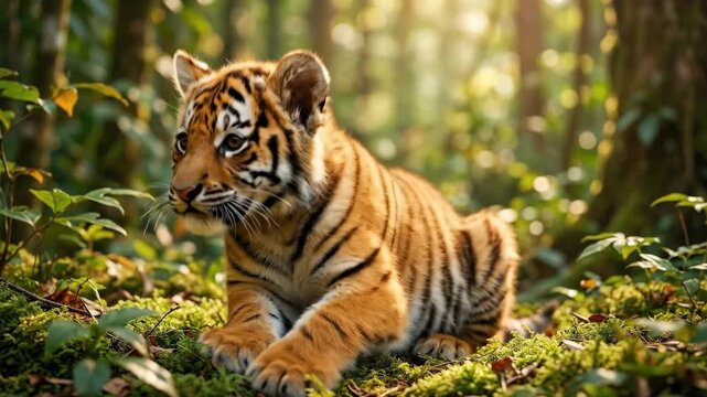 A cute tiger in warm orange tones, soft fur, bright expressive face, playful and inviting mood, ultra-realistic, no logos.