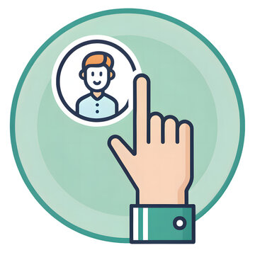 User profile icon, login button, profile picture, green background