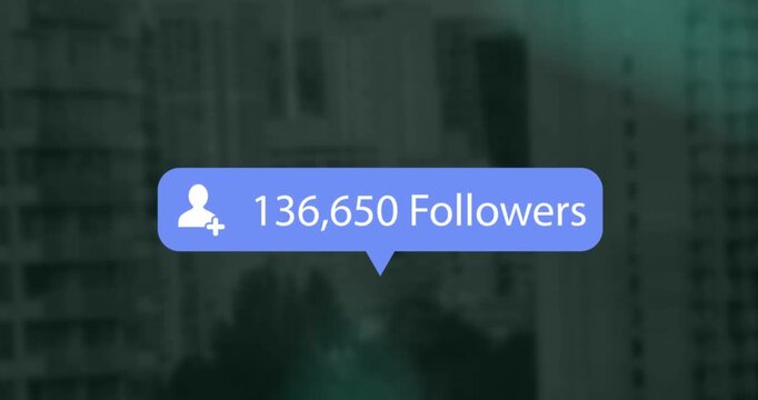 Animation of flash filling up with text over sky and clouds