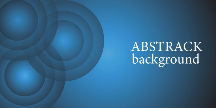 Abstract blue background, geometric circles, business template, modern design element