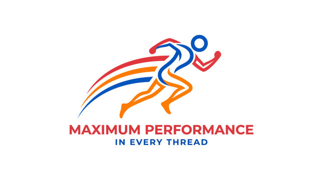 Dynamic Runner Logo Representing Maximum Performance