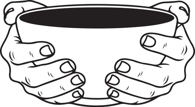 Hands holding a cup