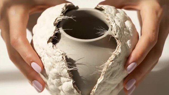 Handmade Pottery Wrapped in Kraft Paper Eco Friendly Packaging, Sustainable Small Business Ceramic Product Concept